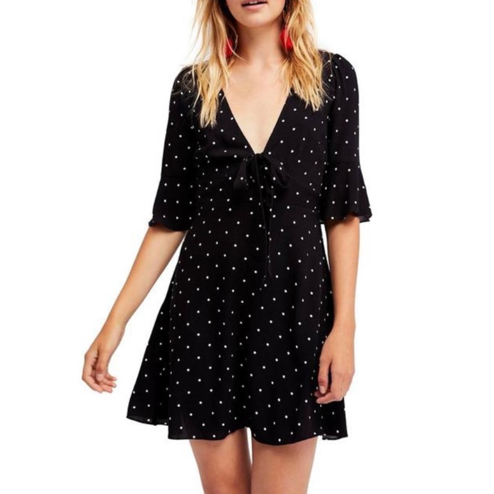 Free People- All Yours Polka Dot A-line Mini Casual dress size 2